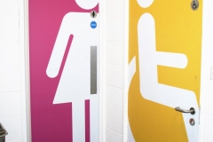 Toilet doors